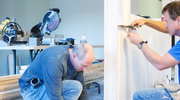 Carpenters fitting interior finishes