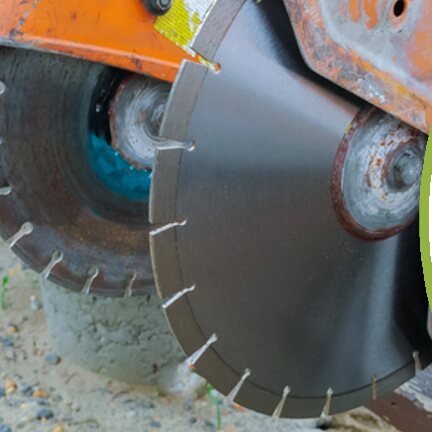 Asphalt cutter available for rent from Khushab International