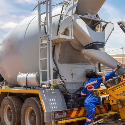 Concrete mixer truck available for rent from Khushab International