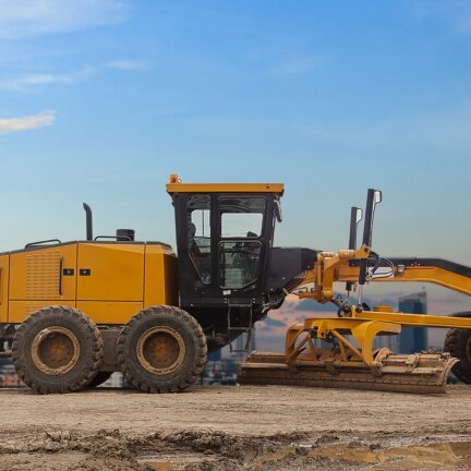 Motor grader available for rent from Khushab International