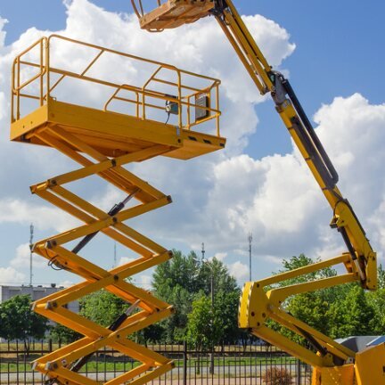 Scissor and boom lifts available for rent from Khushab International