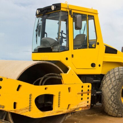 Soil compactor roller available for rent from Khushab International