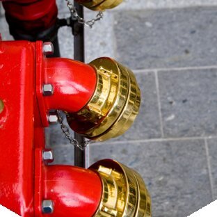Wet riser landing valves