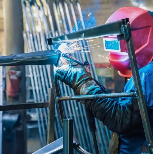 Welder at work